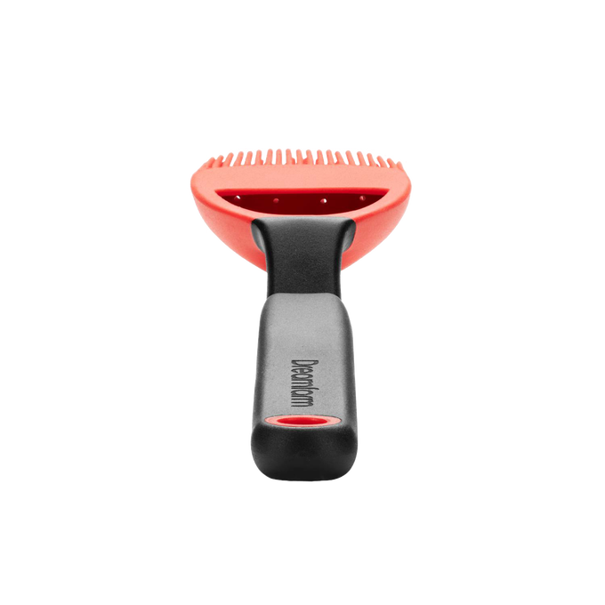 Red and black basting brush with ergonomic handle and four small holes for controlled liquid flow, designed for efficient basting in Kitchen & Food and Cooking and Baking Helpers collections.