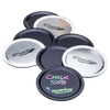 Set of reusable black chalkboard lids suitable for regular mouth jars, featuring a smooth surface for chalk labeling, ideal for Home & Decor, Best Sellers, and Promo Eligible collections.