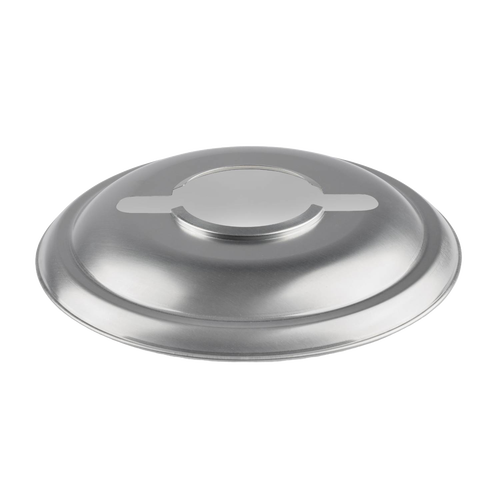 Handcrafted steel reflector shade with a smooth finish, designed for directing light downward and reducing glare for lanterns, featured in Lamps & Lighting and Emergency Supplies collections.
