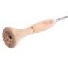 Wooden-handled fire blow pipe with engraved logo, designed to safely direct airflow for fire starting, featured in Farm, Garden & Tool, Stoves, Camping, and Hearth Accessories collections.