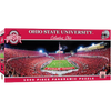 Panoramic jigsaw puzzle featuring a vibrant nighttime aerial view of Ohio State University’s Horseshoe Stadium filled with fans, ideal for Toys, Books & Games and Puzzles collections.