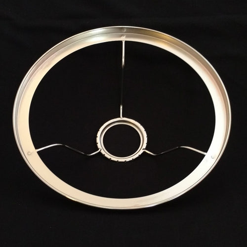 Handcrafted polished metal shade ring designed to secure a 10-inch diameter glass oil lamp shade, featured in Lamps & Lighting, Parts and Accessories, Shade Rings and Holders, Best Sellers, and Promo Eligible collections.