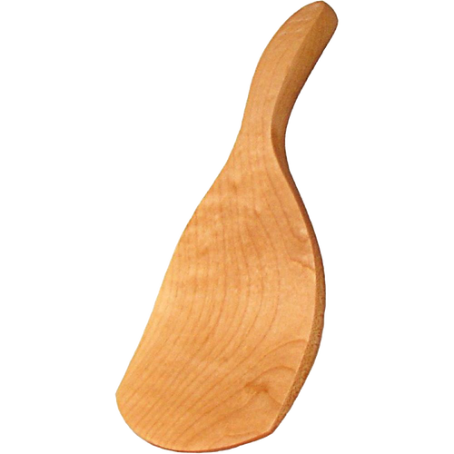 Handcrafted curved butter paddle made of American hard maple, designed for easy handling and removing buttermilk, ideal for Kitchen & Food, Specialty Equipment, and USA Made collections.