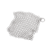 Handcrafted extra large chainmail scrubber made of surgical stainless steel, designed for effective and sanitary cast iron cleaning, featured in Kitchen & Food and Household Cleaning collections.