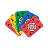 Set of colorful handcrafted Amish style playing cards featuring folk art figures and decorative hearts and plants, ideal for Toys, Books & Games and USA Made collections.
