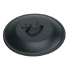Pre-seasoned cast iron lid with sturdy handle and embossed branding, crafted in USA, suitable for Kitchen & Food, Cookware, Cast Iron, USA Made, Best Sellers, and Promo Eligible collections.