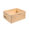 Handcrafted wooden deep bee box with smooth natural finish and built-in handles, Amish made in the USA, designed for beekeeping supplies and farm, garden, and tool collections.