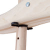 Close-up of a handcrafted unfinished wooden double ox yoke joint secured with metal hardware, part of traditional farm tools in Farm, Garden & Tool and Best Sellers collections.