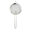 Stainless steel mesh strainer with long handle and resting ring for secure pot or bowl placement, designed for food preparation in Kitchen & Food, Kitchen Gadgets, Cooking and Baking Helpers, and Best Sellers collections.