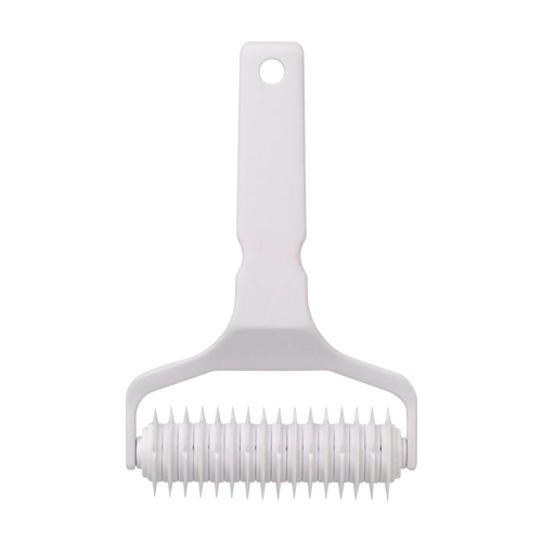 White heavy-duty plastic lattice cutter with evenly spaced blades and a hole in the handle for hanging, ideal for Kitchen & Food, Baking Supplies, and Cooking and Baking Helpers collections.