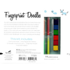 Back packaging of an art kit featuring colorful ink pads, two markers, and instructions for creating fingerprint doodles, ideal for children's arts and crafts activities in Toys, Books & Games and Children's Toys collections.
