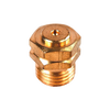 Brass natural gas orifice with threaded base and central hole, compatible with gas lighting fixtures, featured in Lamps & Lighting, Gas Lights, Best Sellers, and Promo Eligible collections.