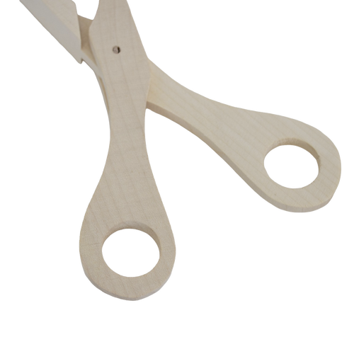 German-Made Maple Scissor Tongs