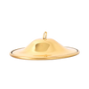 Solid brass hanging smoke bell with smooth, polished finish and top loop for suspension, designed as a replacement part for lamps in Lamps & Lighting, Parts and Accessories, Shade Rings and Holders, Best Sellers, and Promo Eligible collections.