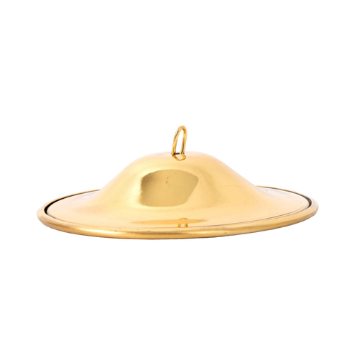 Solid brass hanging smoke bell with smooth, polished finish and top loop for suspension, designed as a replacement part for lamps in Lamps & Lighting, Parts and Accessories, Shade Rings and Holders, Best Sellers, and Promo Eligible collections.