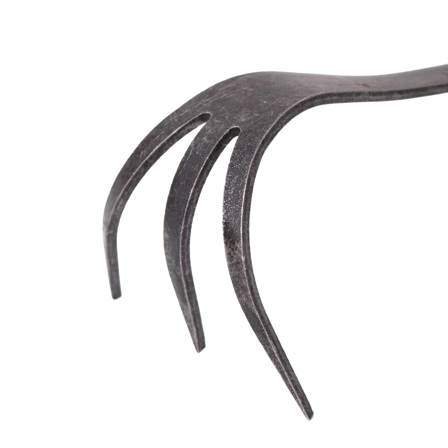 Handcrafted steel cultivator claw with three curved tines designed for durable soil aeration and weeding, featured in Farm, Garden & Tool, Digging and Cultivating, Garden Accessories, Best Sellers, and Promo Eligible collections.