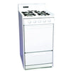 Compact white gas range with four burners and control knobs, handcrafted in the USA, featured in Stoves, USA Made, Cookstoves, and Best Sellers collections.