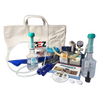 Complete livestock milking machine kit with silicone inserts, vacuum pump, milk collection containers, and instruction materials, ideal for Farm, Garden & Tool, Animal Care, and Best Sellers collections.