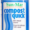Bottle of Compost Quick enzyme cleaner in a blue and white label, designed as a non-toxic catalyst for bacterial action, featured in Appliances, Composting Toilets, and Best Sellers collections.