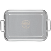 Rectangular stainless steel roaster lid with side handles, featuring durable construction and embossed logo, suitable for Kitchen & Food, Cookware, Pots and Pans, Best Sellers, and Promo Eligible collections.