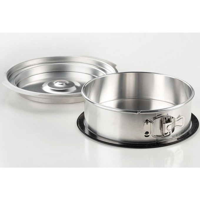 Handcrafted aluminum springform pan with a leak-proof silicone ring and removable water basin, featured in Kitchen & Food, Cookware, Baking Supplies, and Best Sellers collections.