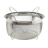 Stainless steel mesh basket with folding handles and feet designed for steaming, straining, and frying in electric pressure cookers, featured in Kitchen & Food, Cookware, and Best Sellers collections.
