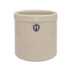 Handcrafted 1 gallon stoneware crock with stamped number, made in USA, ideal for food preservation, fermenting, pickling, and featured in Home & Decor and Kitchen & Food collections.