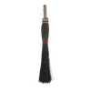Handcrafted Amish fireplace hand broom made of natural corn straw with a wooden handle and leather hanging loop, designed for precise hearth cleaning, USA made, Amish made.