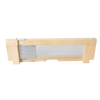 Handcrafted Amish made wooden frame with metal mesh robbing screen and adjustable latches, designed to protect beehives from robbers and drifter bees in farm and garden settings.