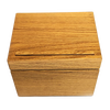 Handcrafted solid oak recipe box with smooth protective finish and recessed hinges, designed for Kitchen & Food, Cookware, Baking Supplies, and USA Made collections.