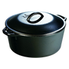 Heavy-duty cast iron Dutch oven with a fitted lid, handcrafted in USA for long-lasting durability, perfect for slow-cooked meals; ideal for Kitchen & Food, Cookware, Cast Iron collections.