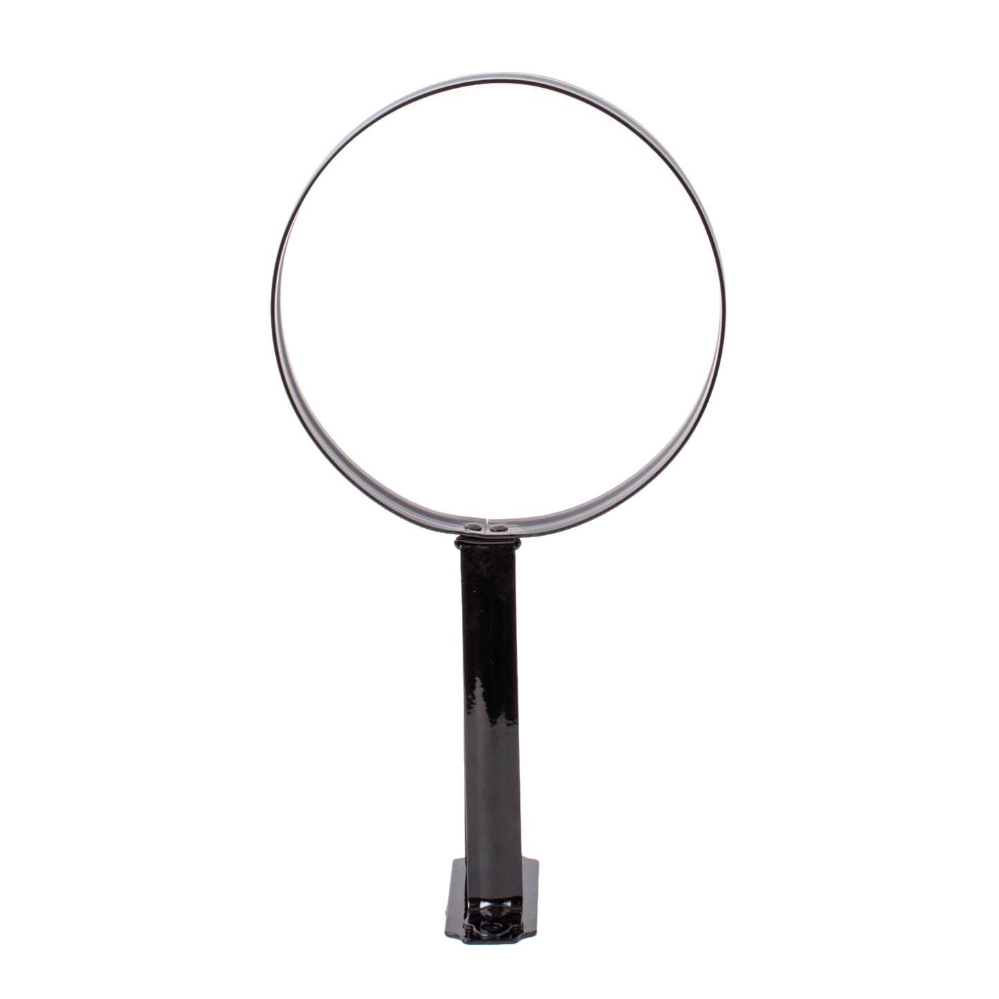 Handcrafted black metal wall bracket with an 11-3/4-inch arm and 6-inch ring diameter, designed for mounting classic Aladdin oil lamps in Lamps & Lighting, Oil Lamps, Wall Lamps, Best Sellers, and Promo Eligible collections.