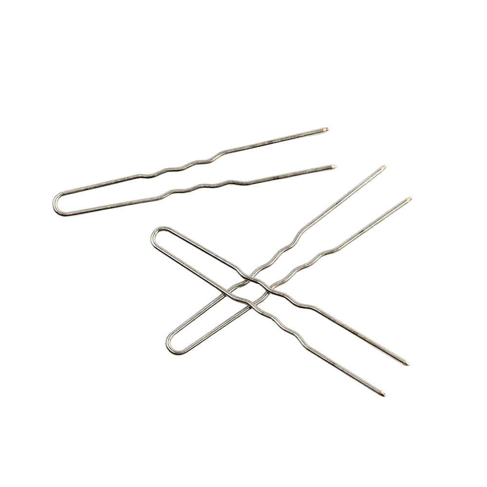 Handcrafted stainless steel hair pins measuring 3 inches, Amish made in USA for a strong, snag-free hold, featured in Health & Wellness, Clothing and Accessories, and Best Sellers collections.