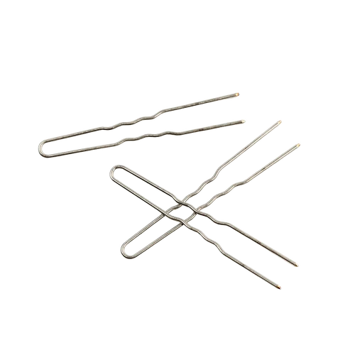 Handcrafted stainless steel hair pins measuring 3 inches, Amish made in USA for a strong, snag-free hold, featured in Health & Wellness, Clothing and Accessories, and Best Sellers collections.