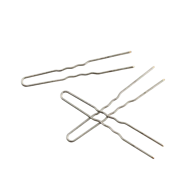 Handcrafted stainless steel hair pins measuring 3 inches, Amish made in USA for a strong, snag-free hold, featured in Health & Wellness, Clothing and Accessories, and Best Sellers collections.