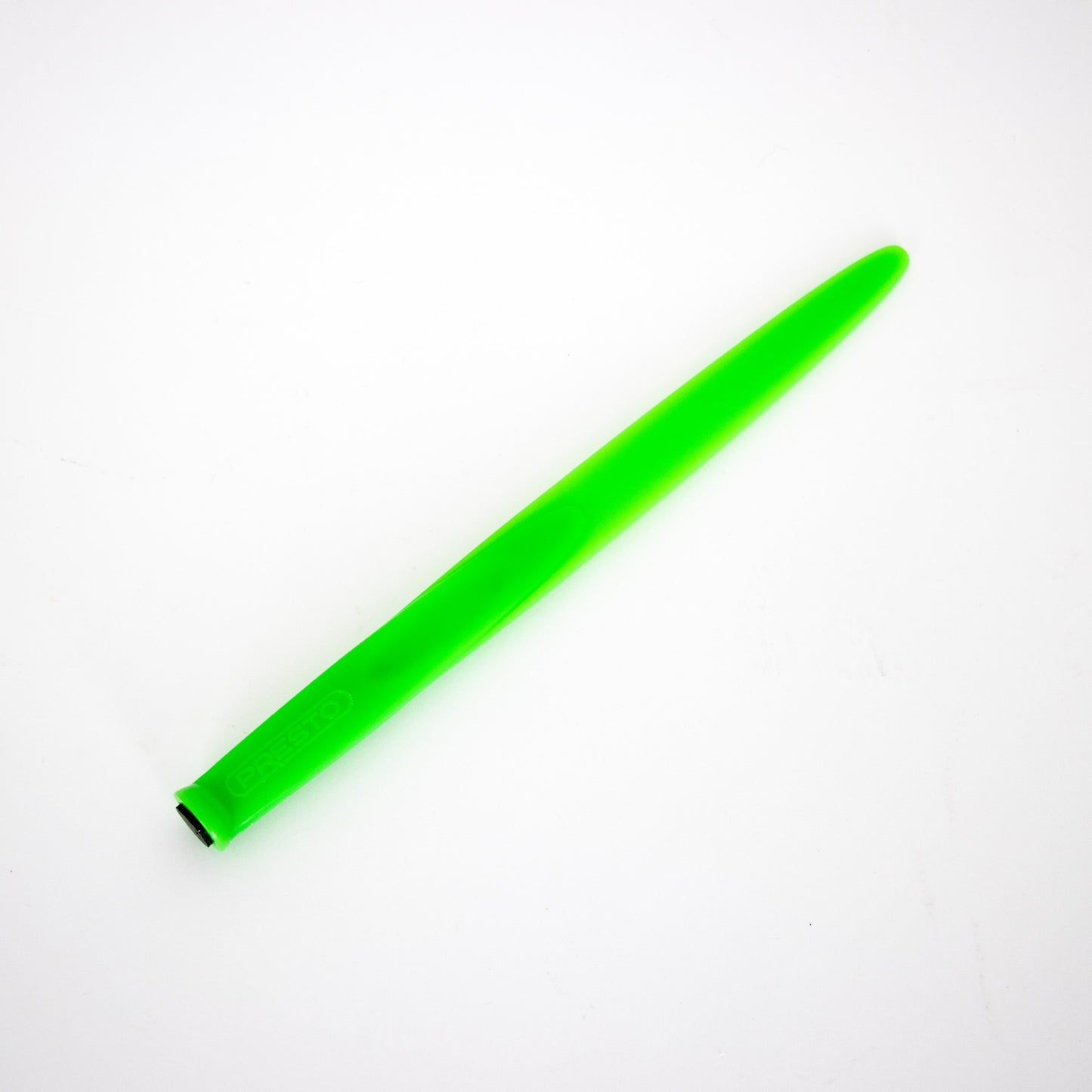 Bright green handcrafted plastic canning funnel with a narrow tip for precise pouring, featuring cool-touch vinyl handles, ideal for Kitchen & Food and Food Preservation collections.