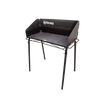Sturdy steel outdoor cooking table with wind guard and spacious work surface, ideal for camping and farm use, featured in Farm, Garden & Tool, Camping, and Best Sellers collections.