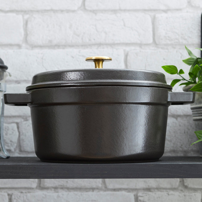 STAUB Round Cast Iron Dutch Oven – 4 Qt
