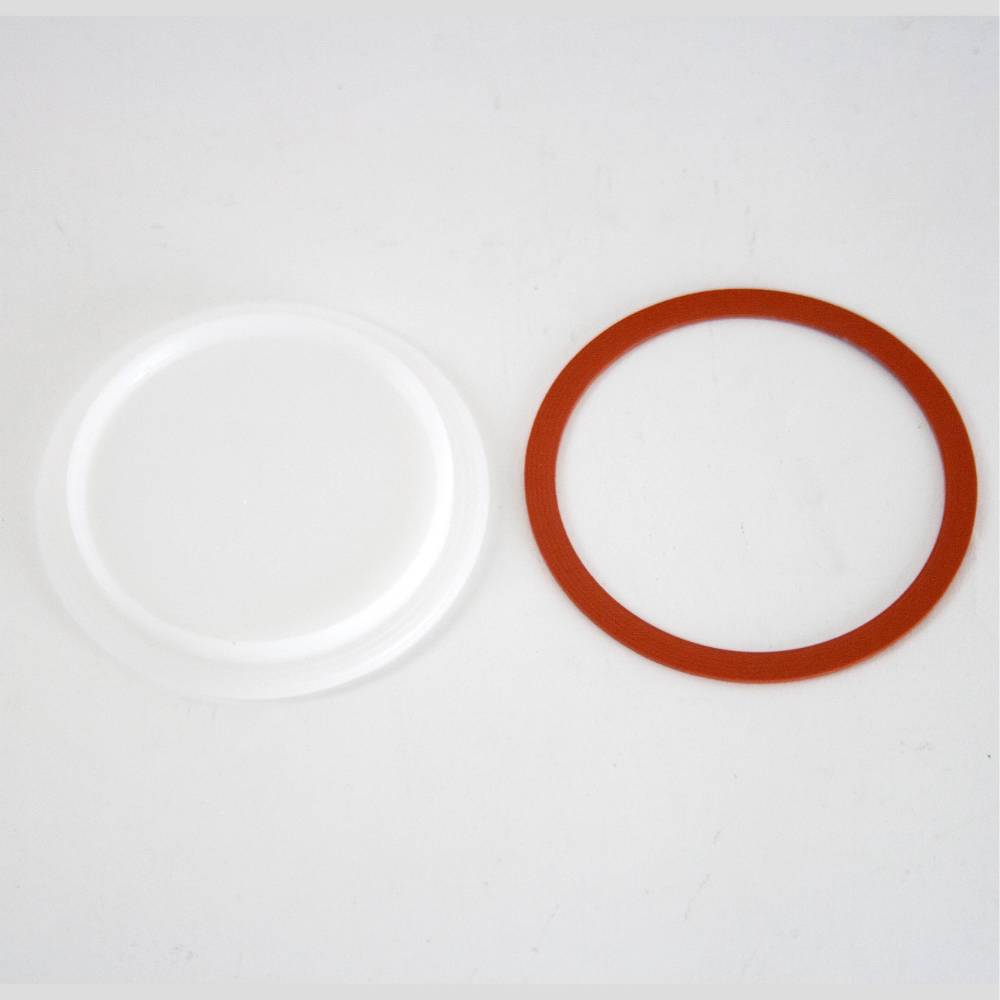 Close-up of handcrafted reusable canning jar lids and a sealing ring designed for regular mouth jars, featured in Kitchen & Food, Food Preservation, and USA Made collections.