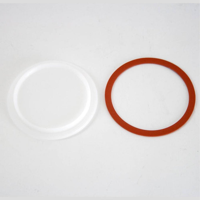 Close-up of handcrafted reusable canning jar lids and a sealing ring designed for regular mouth jars, featured in Kitchen & Food, Food Preservation, and USA Made collections.