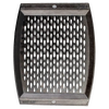 Handcrafted cast iron grill topper pan with signature teardrop perforations for enhanced grilling flavor, made in USA, featured in Kitchen & Food, Cast Iron, and Cookware collections.