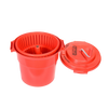 Bright orange hand-powered wringer with removable lid and crank handle, designed for quick clothes spinning, featured in Home & Decor, Laundry Supplies, and Best Sellers collections.