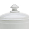 Close-up of a handcrafted milk glass butter tub lid with a decorative knob, part of Kitchen & Food, Dinnerware, and USA Made collections.