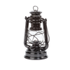Classic black galvanized oil lantern with glass globe and metal handle, designed for camping, emergency lighting, and outdoor use, featured in lamps & lighting and best sellers collections.