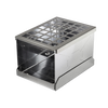 Handcrafted compact stainless steel camp stove with open grid top and ventilated sides, designed for durable outdoor use in Farm, Garden & Tool, Camping, Emergency Supplies, Best Sellers, and Promo Eligible collections.