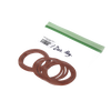 Set of red replacement rubber rings for reusable canning jar lids, displayed with metal clips and packaging, ideal for Kitchen & Food, Food Preservation, Canning Accessories, and Best Sellers collections.