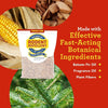 Pouch of botanical rodent repellent with natural balsam fir oil, plant fibers, and fragrance oil, designed to keep mice away in farm, garden, and pest control settings.
