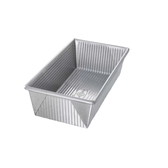 Handcrafted non-stick aluminized steel loaf pan with corrugated walls for improved air circulation, made in the USA, featured in Kitchen & Food, Cookware, Baking Supplies, and Bread Making collections.
