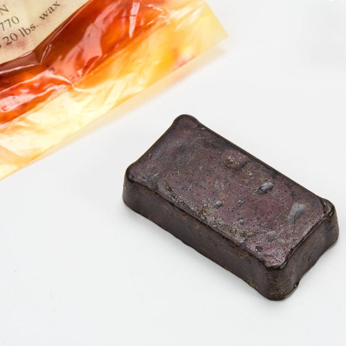 Dark purple handcrafted color dye block for candlemaking, made in USA, suitable for lamps and lighting, candlemaking supplies, and featured in best sellers and promo eligible collections.