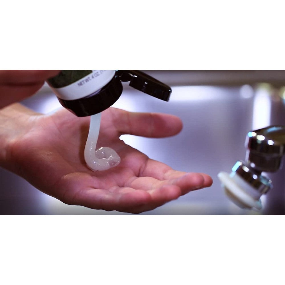 Close-up of a hand receiving a dollop of medicated scrub gel, highlighting its smooth texture for quick relief in Health & Wellness, Health Remedies, USA Made, and Best Sellers collections.